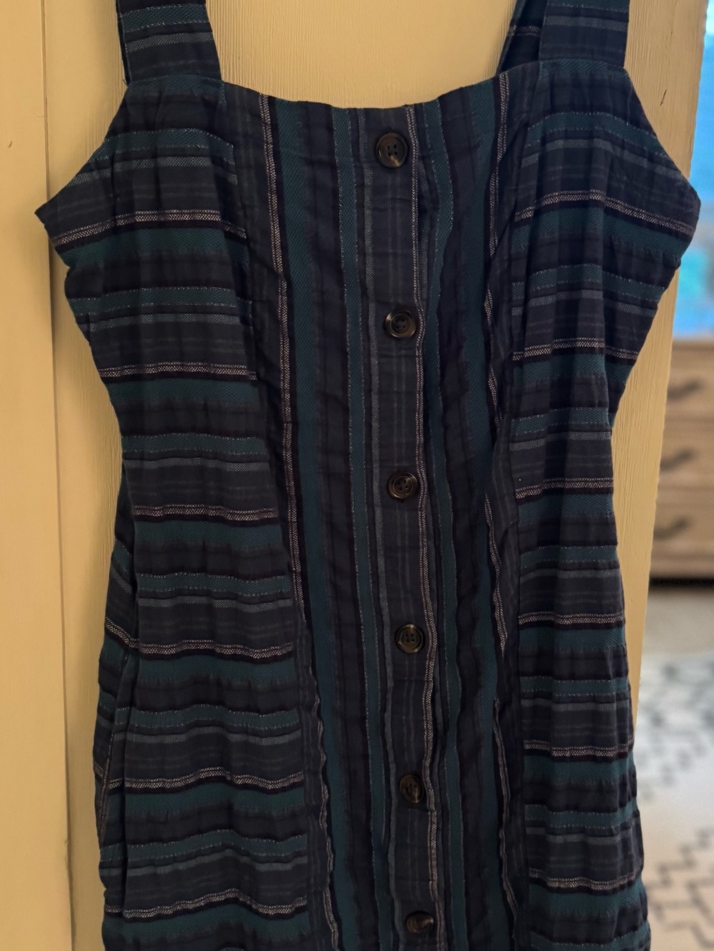 Roxy Navy and Teal Striped Sundress